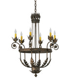 26"W Antonia 6 Lt Victorian Chandelier