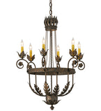 26"W Antonia 6 Lt Victorian Chandelier