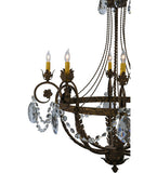 38"W Antonia 8 Lt W/Crystals Victorian Chandelier