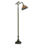 63"H Saturday Morning Tiffany Bridge Arm Floor Lamp