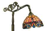 63"H Saturday Morning Tiffany Bridge Arm Floor Lamp