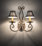 16"W Phillipe 2 Lt Traditional Wall Sconce