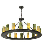 48"W Loxley Jadestone 16 Lt Contemporary Lodge Chandelier