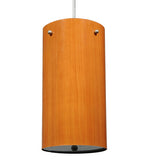 6"W Cilindro Faux Cherry Contemporary Pendant