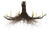 64"L Twigs 8 Lt Rustic Lodge Oblong Pendan