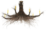 64"L Twigs 8 Lt Rustic Lodge Oblong Pendan