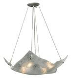 26"W Metro Fusion Lunar Crinkle Contemporary Inverted Pendant