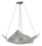 26"W Metro Fusion Lunar Crinkle Contemporary Inverted Pendant