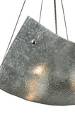 26"W Metro Fusion Lunar Crinkle Contemporary Inverted Pendant