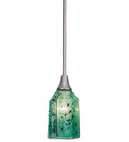 4"Sq Metro Fusion Seaglass Fused Glass Contemporary Pendant