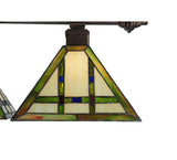 36.25"Sq Tiffany Prairie Wheat 4 Lt Mission Chandelier