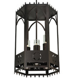 24"W Woolf W/Down Light Rustic Lodge Gothic Pendant