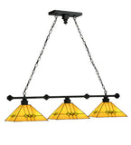 42"L Martini Tiffany Mission 3 Lt Island/Billiard Pendant