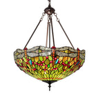 22"W Tiffany Hanginghead Dragonfly Inverted Pendant