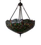 22"W Tiffany Hanginghead Dragonfly Inverted Pendant