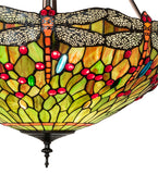 22"W Tiffany Hanginghead Dragonfly Inverted Pendant