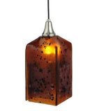 6.5"Sq Metro Fusion The Rock Draped Fused Glass Pendant