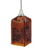 6.5"Sq Metro Fusion The Rock Draped Fused Glass Pendant