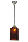 6.5"Sq Metro Fusion The Rock Draped Fused Glass Pendant