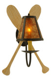 12"W Paddle Nautical Lodge Wall Sconce