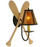 12"W Paddle Nautical Lodge Wall Sconce