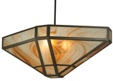 36.5"L Geometric Cognac Swirl Oblong Inverted Pendant
