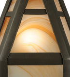 7.5"W Geometric Cognac Swirl Contemporary Pendant