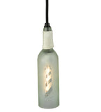 3"W Coastal Collection Wine Bottle Lighthouse Pendant