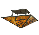 19"Sq Scottsdale Mission Lodge Semi-Flushmount