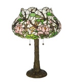 22.5"H Dragonfly Flower Tiffany Floral Table Lamp