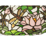 22.5"H Dragonfly Flower Tiffany Floral Table Lamp