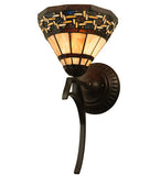 9"W Ilona Tiffany Mission Wall Sconce