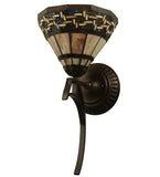 9"W Ilona Tiffany Mission Wall Sconce