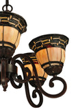 20"W Tiffany Mission Chandelier