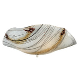 19"W Organic Slumped Ramoscelli Fused Glass Modern Flushmount