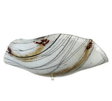 19"W Organic Slumped Ramoscelli Fused Glass Modern Flushmount