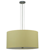 24"W Cilindro Beige Textrene Traditional Fabric Pendant