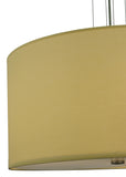 24"W Cilindro Beige Textrene Traditional Fabric Pendant