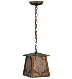 7"Sq Kirkpatrick Rustic Lodge Lantern Pendant