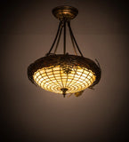14.5"W Greenbriar Oak Acorn Lodge Semi-Flushmount