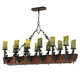 60"L Tudor Jadestone Led Victorian Lodge Chandelier