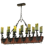 60"L Tudor Jadestone Led Victorian Lodge Chandelier