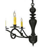 33"W Emory 6 Lt Mission Chandelier