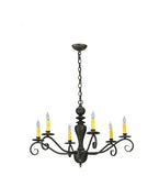 33"W Emory 6 Lt Mission Chandelier