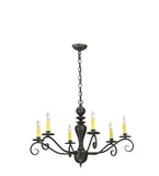 33"W Emory 6 Lt Mission Chandelier
