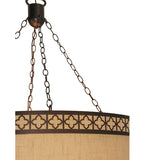 36"W Cilindro Quatrefoil Textrene Victorian Contemporary Pendant