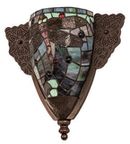 14"W Tiffany Hanginghead Dragonfly Wall Sconce