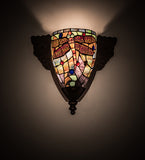 14"W Tiffany Hanginghead Dragonfly Wall Sconce