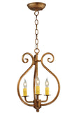 12"W Easton 3 Lt Victorian Pendant