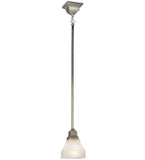 5"Sq Bungalow White Alabaster Swirl 1 Lt Mini Pendant